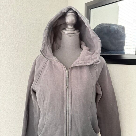 LULULEMON Scuba Full Zip Hoodie Sweatshirt Black Sz 10 - Picture 7 of 14